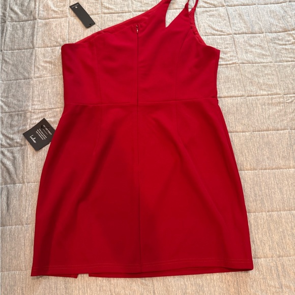 Lulus Glam Essence Red Rhinestone Cutout Mini Bodycon Dress - Size XL - Picture 4 of 4